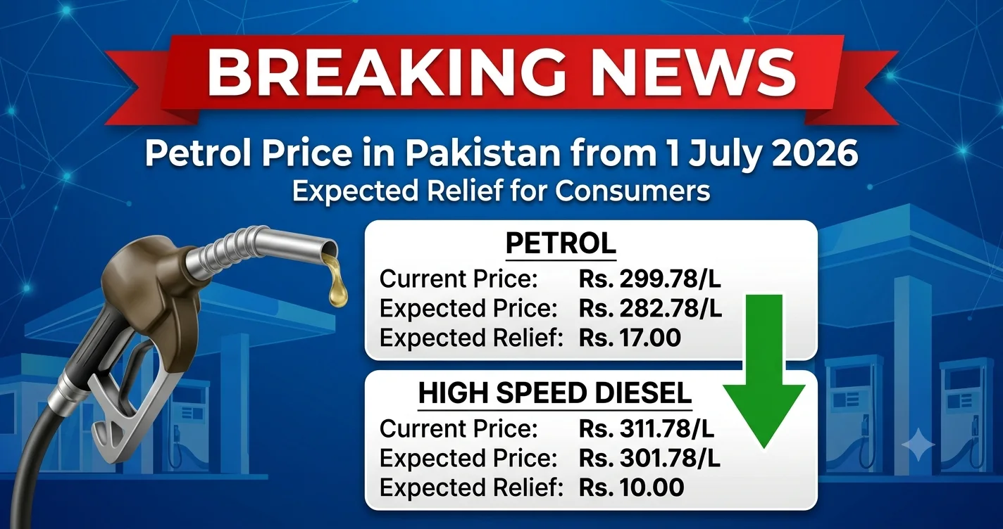 Petrol Price in Pakistan from 1 July 2026 Expected Relief for Consumers